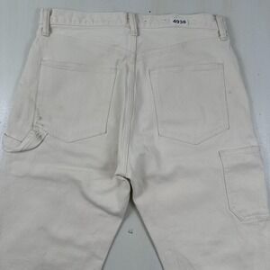 Gap Double Knee Carpenter Pants Men's 31x30 Cream Canvas Heavy Skater Gapflex